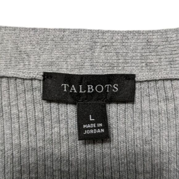 TALBOTS Ribbed Cotton Modal Sweater L - Picture 3 of 6